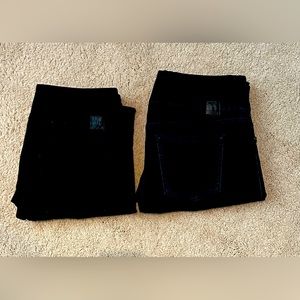 Jag Jeans: Size 10 High rise skinny dark & Size 12 High rise bootcut black